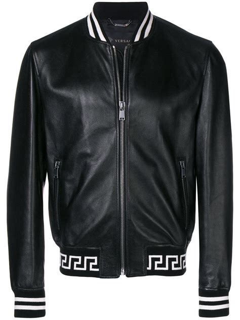 versace leather jacket sale|versace leather jacket men's.